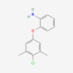 molecular formula C14H14ClNO B1345067 2-(4-氯-3,5-二甲基苯氧基)苯胺 CAS No. 946772-21-0