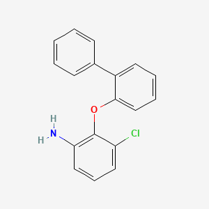 molecular formula C18H14ClNO B1345072 2-([1,1'-联苯]-2-氧基)-3-氯苯胺 CAS No. 946772-53-8