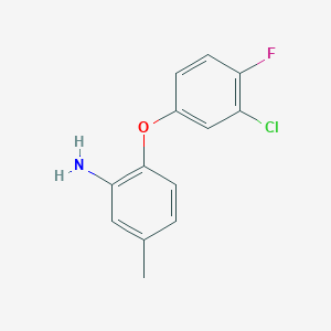 molecular formula C13H11ClFNO B1345085 2-(3-氯-4-氟苯氧基)-5-甲基苯胺 CAS No. 946773-77-9