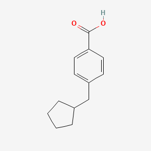 molecular formula C13H16O2 B1345121 4-(cyclopentylmethyl)benzoic acid CAS No. 37874-97-8