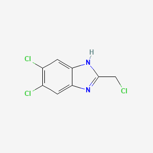 molecular formula C8H5Cl3N2 B1345125 5,6-二氯-2-(氯甲基)-1H-苯并咪唑 CAS No. 39811-03-5