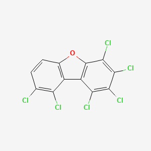 molecular formula C12H2Cl6O B1345138 1,2,3,4,8,9-Hexachlorodibenzofuran CAS No. 92341-07-6