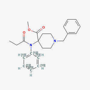 4-[(1-Oxopropyl)(phenyl-13C6-amino]-1-benzyl-4-piperidinecarboxylic Acid Methyl Ester