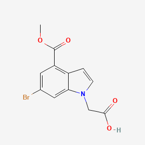 2-[6-bromo-4-(methoxycarbonyl)-1H-indol-1-yl]acetic acid