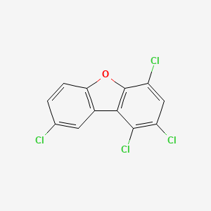 molecular formula C12H4Cl4O B1345155 1,2,4,8-Tetrachlorodibenzofuran CAS No. 64126-87-0