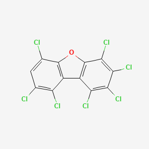 molecular formula C12HCl7O B1345157 1,2,3,4,6,8,9-Heptachlorodibenzofuran CAS No. 69698-58-4