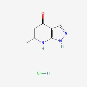 6-methyl-1H,4H,7H-pyrazolo[3,4-b]pyridin-4-one hydrochloride