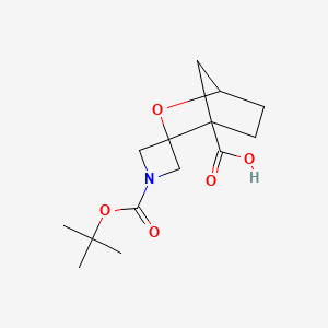 molecular formula C14H21NO5 B13451610 1-[(Tert-butoxy)carbonyl]-3'-oxaspiro[azetidine-3,2'-bicyclo[2.2.1]heptane]-1'-carboxylic acid 