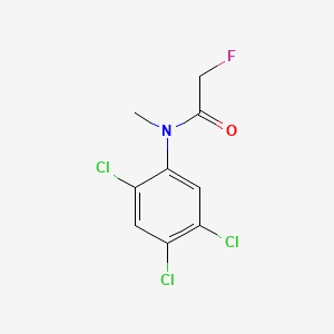 molecular formula C9H7Cl3FNO B13451616 Acetanilide, 2-fluoro-N-methyl-2',4',5'-trichloro- CAS No. 10015-99-3