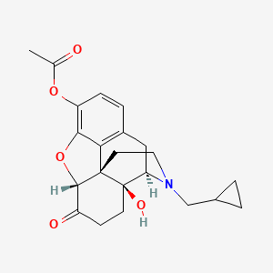 molecular formula C22H25NO5 B13451629 Naltrexone 3-acetate CAS No. 111129-14-7