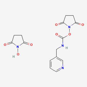 molecular formula C15H16N4O7 B13451652 1-hydroxypyrrolidine-2,5-dione, 2,5-dioxopyrrolidin-1-yl N-[(pyridin-3-yl)methyl]carbamate CAS No. 2913241-18-4