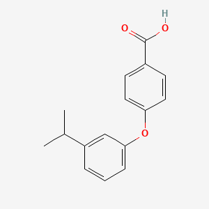 molecular formula C16H16O3 B13451690 4-[3-(Propan-2-yl)phenoxy]benzoicacid 