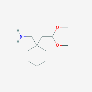 molecular formula C11H23NO2 B13451694 [1-(2,2-Dimethoxyethyl)cyclohexyl]methanamine CAS No. 1001024-21-0