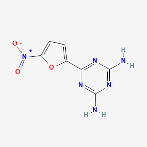 molecular formula C7H6N6O3 B13451700 4,6-Diamino-2-(5-nitro-2-furyl)-s-triazine CAS No. 720-69-4