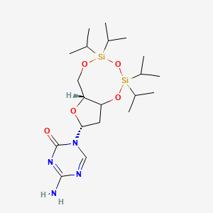 molecular formula C20H38N4O5Si2 B13451702 4-Amino-1-[2-deoxy-3,5-O-[1,1,3,3-tetrakis(1-methylethyl)-1,3-disiloxanediyl]-b-D-erythro-pentofuranosyl]-1,3,5-triazin-2(1H)-one 