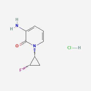 molecular formula C8H10ClFN2O B13451712 rac-3-amino-1-[(1R,2S)-2-fluorocyclopropyl]-1,2-dihydropyridin-2-one hydrochloride 