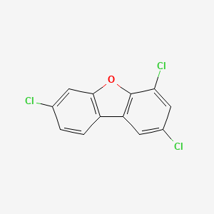 molecular formula C12H5Cl3O B1345172 2,4,7-Trichlorodibenzofuran CAS No. 83704-42-1
