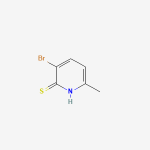 molecular formula C6H6BrNS B13451722 3-Bromo-6-methylpyridine-2-thiol 