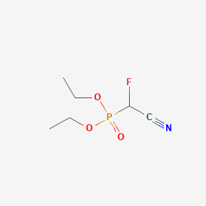 molecular formula C6H11FNO3P B13451729 Phosphonic acid, (cyanofluoromethyl)-, diethyl ester CAS No. 109626-99-5