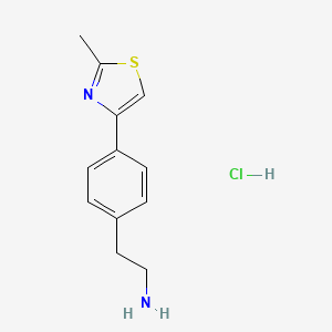 2-[4-(2-Methyl-1,3-thiazol-4-yl)phenyl]ethan-1-amine hydrochloride