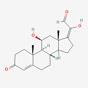 molecular formula C21H28O4 B13451742 (11b,17E)-11,20-dihydroxy-3-oxo-pregna-4,17(20)-dien-21-al 