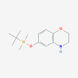 molecular formula C14H23NO2Si B13451749 6-((tert-butyldimethylsilyl)oxy)-3,4-dihydro-2H-benzo[b][1,4]oxazine 