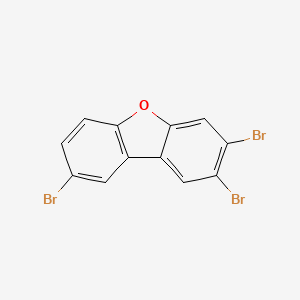 molecular formula C12H5Br3O B1345176 2,3,8-三溴二苯并呋喃 CAS No. 84761-82-0