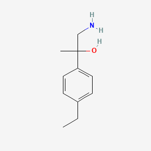 molecular formula C11H17NO B13451785 1-Amino-2-(4-ethylphenyl)propan-2-ol 