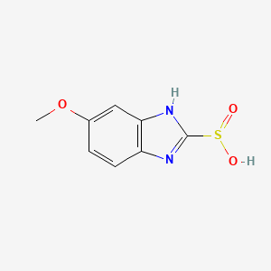 molecular formula C8H8N2O3S B13451794 5-methoxy-1H-benzo[d]imidazole-2-sulfinic acid 