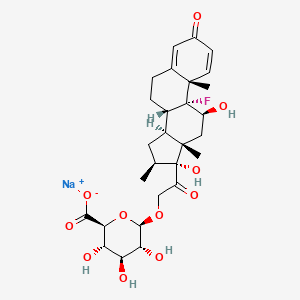 molecular formula C28H36FNaO11 B13451801 Betamethasone b-D-Glucuronide Sodium Salt 