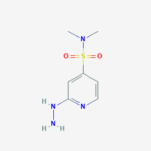 molecular formula C7H12N4O2S B13451808 2-hydrazinyl-N,N-dimethylpyridine-4-sulfonamide 