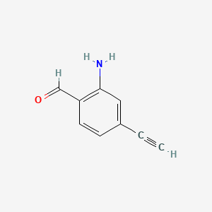 molecular formula C9H7NO B13451812 2-Amino-4-ethynylbenzaldehyde 