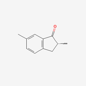 molecular formula C11H12O B13451846 (2R)-2,6-dimethyl-2,3-dihydro-1H-inden-1-one 