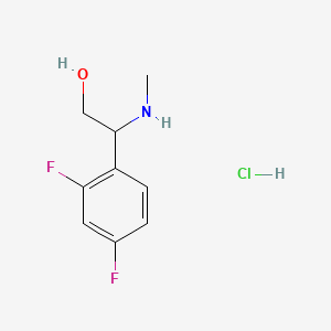 molecular formula C9H12ClF2NO B13451850 2-(2,4-Difluorophenyl)-2-(methylamino)ethan-1-ol hydrochloride 