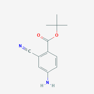 molecular formula C12H14N2O2 B13451872 tert-Butyl 4-amino-2-cyanobenzoate 