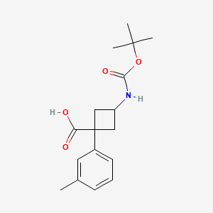 3-{[(Tert-butoxy)carbonyl]amino}-1-(3-methylphenyl)cyclobutane-1-carboxylic acid