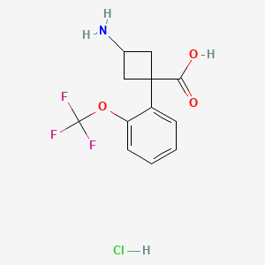 3-Amino-1-[2-(trifluoromethoxy)phenyl]cyclobutane-1-carboxylic acid hydrochloride