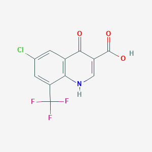 6-Chloro-4-hydroxy-8-(trifluoromethyl)quinoline-3-carboxylic acid