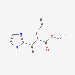 molecular formula C13H18N2O2 B13451932 ethyl 2-[1-(1-methyl-1H-imidazol-2-yl)ethenyl]pent-4-enoate 