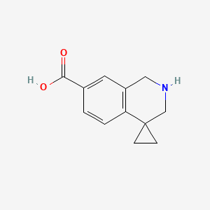 molecular formula C12H13NO2 B13451939 2',3'-Dihydro-1'H-spiro[cyclopropane-1,4'-isoquinoline]-7'-carboxylic acid 