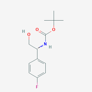 molecular formula C13H18FNO3 B13451960 tert-Butyl (R)-(1-(4-fluorophenyl)-2-hydroxyethyl)carbamate 