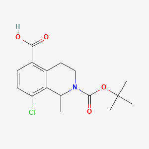 2-[(Tert-butoxy)carbonyl]-8-chloro-1-methyl-1,2,3,4-tetrahydroisoquinoline-5-carboxylic acid