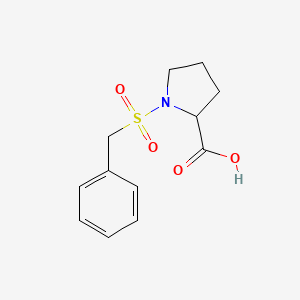 molecular formula C12H15NO4S B13452036 1-Phenylmethanesulfonylpyrrolidine-2-carboxylicacid 