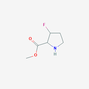 molecular formula C6H10FNO2 B13452042 L-Proline, 3-fluoro-, methyl ester, (3R)- 