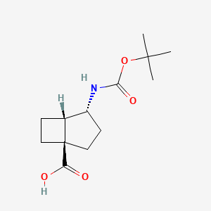 molecular formula C13H21NO4 B13452050 rac-(1R,4R,5S)-4-{[(tert-butoxy)carbonyl]amino}bicyclo[3.2.0]heptane-1-carboxylic acid 