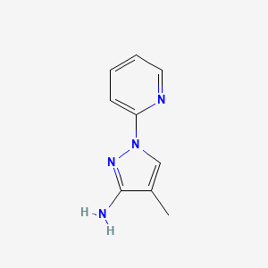 molecular formula C9H10N4 B13452092 4-methyl-1-(pyridin-2-yl)-1H-pyrazol-3-amine 