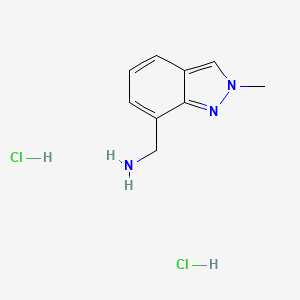 molecular formula C9H13Cl2N3 B13452106 1-(2-methyl-2H-indazol-7-yl)methanaminedihydrochloride 