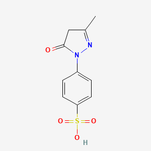 molecular formula C10H10N2O4S B1345211 4-(3-甲基-5-氧代-4,5-二氢-1H-吡唑-1-基)苯磺酸 CAS No. 89-36-1