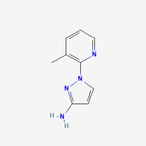 molecular formula C9H10N4 B13452133 1-(3-methylpyridin-2-yl)-1H-pyrazol-3-amine 