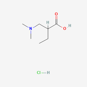 molecular formula C7H16ClNO2 B13452158 2-[(Dimethylamino)methyl]butanoic acid hydrochloride 